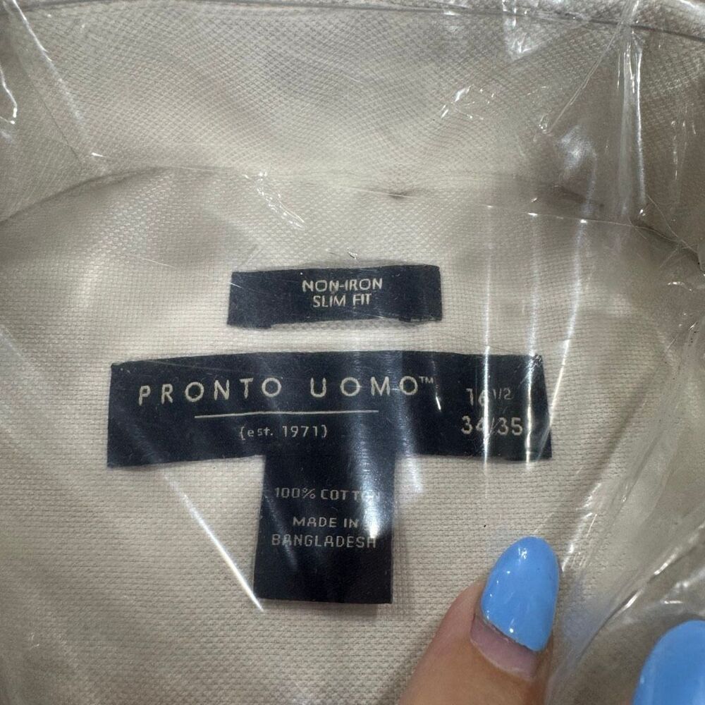 Pronto Uomo Slim Fit Queens Oxford Dress Shirt - Picture 7 of 9
